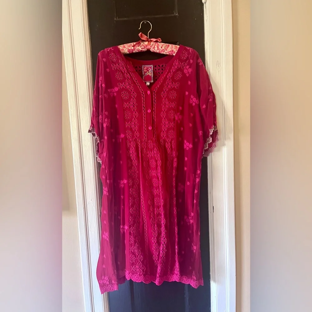 ❤️ Johnny Was Dress With Slip. Size L ❤️ - Picture 2 of 9